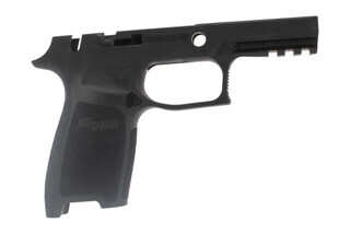 Sig Sauer medium carry black grip with manual safety for P250 / P320 9mm has a durable polymer frame
